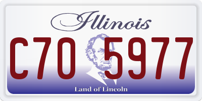 IL license plate C705977