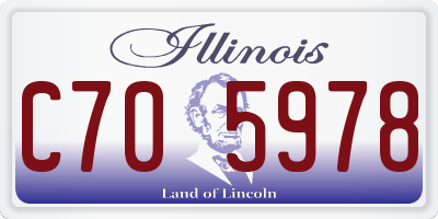 IL license plate C705978