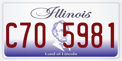 IL license plate C705981