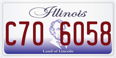 IL license plate C706058