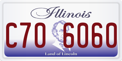 IL license plate C706060