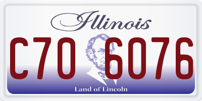 IL license plate C706076