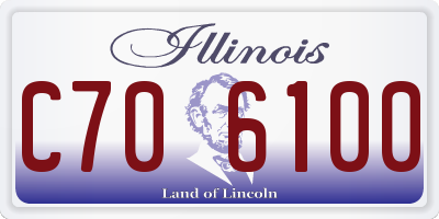 IL license plate C706100