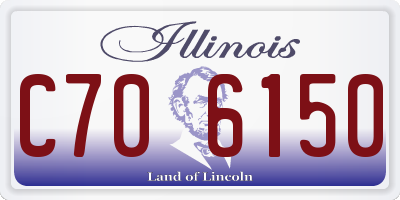 IL license plate C706150