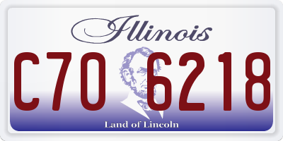 IL license plate C706218