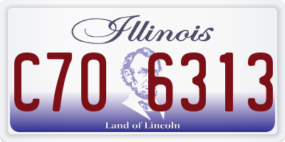 IL license plate C706313