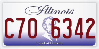 IL license plate C706342