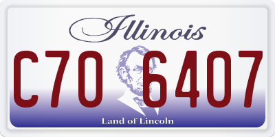 IL license plate C706407