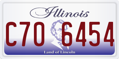 IL license plate C706454