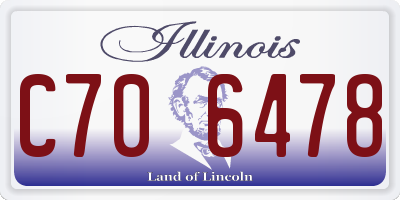 IL license plate C706478