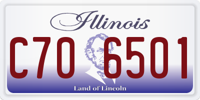IL license plate C706501