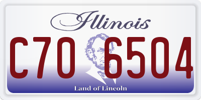 IL license plate C706504