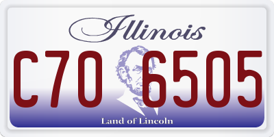 IL license plate C706505