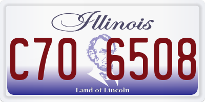 IL license plate C706508