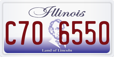 IL license plate C706550