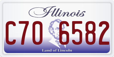 IL license plate C706582