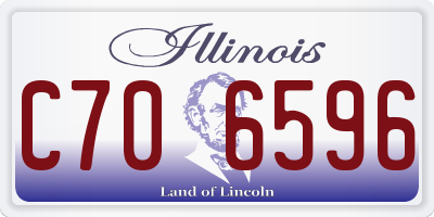 IL license plate C706596