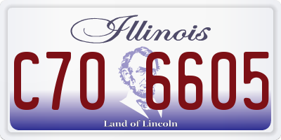 IL license plate C706605