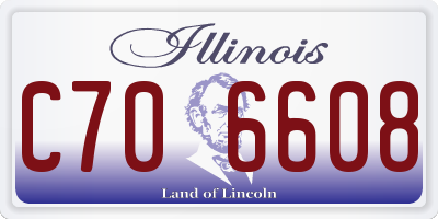 IL license plate C706608