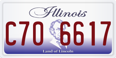 IL license plate C706617