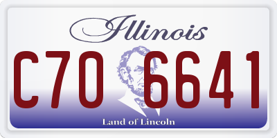 IL license plate C706641