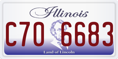 IL license plate C706683