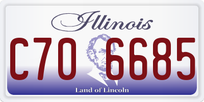 IL license plate C706685