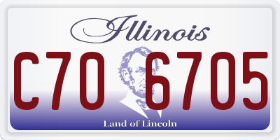 IL license plate C706705