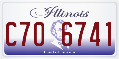 IL license plate C706741