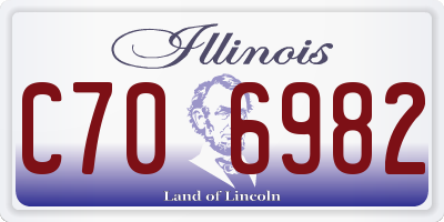 IL license plate C706982