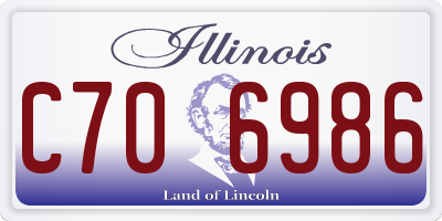 IL license plate C706986