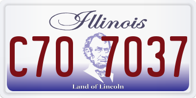 IL license plate C707037