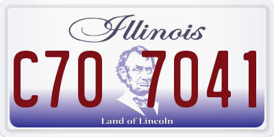 IL license plate C707041