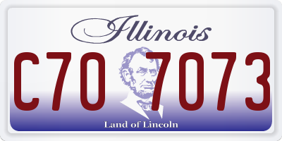 IL license plate C707073