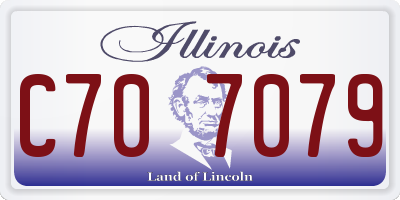 IL license plate C707079