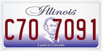 IL license plate C707091