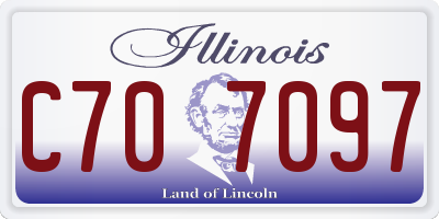 IL license plate C707097