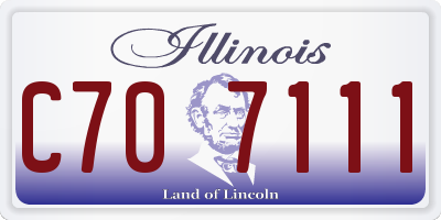IL license plate C707111