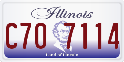IL license plate C707114