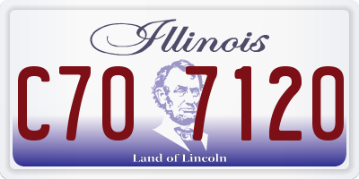 IL license plate C707120