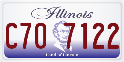 IL license plate C707122
