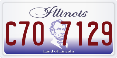 IL license plate C707129