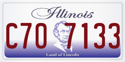 IL license plate C707133