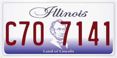 IL license plate C707141