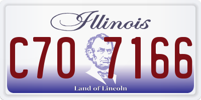 IL license plate C707166