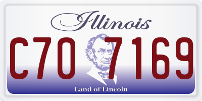 IL license plate C707169