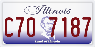 IL license plate C707187