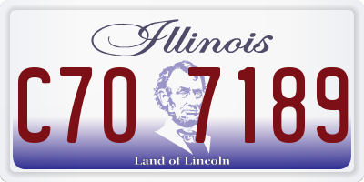 IL license plate C707189
