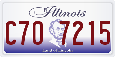 IL license plate C707215