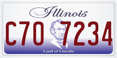 IL license plate C707234